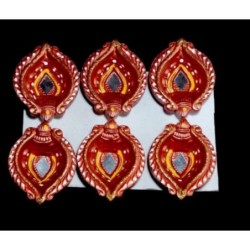 Satvik Colorful Clay Diyas for Diwali Festival, Multicolor Diwali