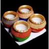 Satvik Colorful Clay Diyas for Diwali Festival, Multicolor Diwali