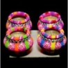 Satvik Colorful Clay Diyas for Diwali Festival, Multicolor Diwali