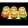 Satvik Colorful Clay Diyas for Diwali Festival, Multicolor Diwali