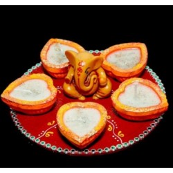 Satvik Colorful Clay Diyas for Diwali Festival, Multicolor Diwali