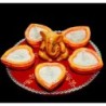 Satvik Colorful Clay Diyas for Diwali Festival, Multicolor Diwali