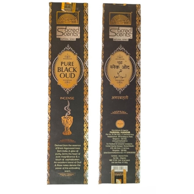 (Incense) Parimal Sacred Scents Pure Black Oud Natural Handrolled