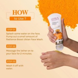 Lotus Herbals Radiance Boost Ubtan Face Wash Duo Turmeric, Sandalwood