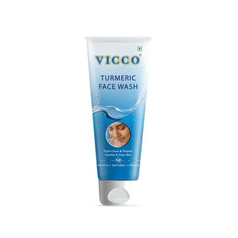 Vicco Turmeric Face Wash, Turmeric Extract, Removes Pimples
