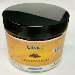 Satvik Agarwood Incense Cones for Puja and Prayer 200g