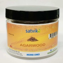 Satvik Agarwood Incense Cones for Puja and Prayer 200g