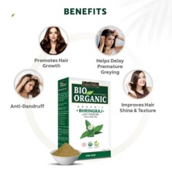 Indus Valley Bio Organic Bhringraj Powder Eclipta Alba for Hair 100g
