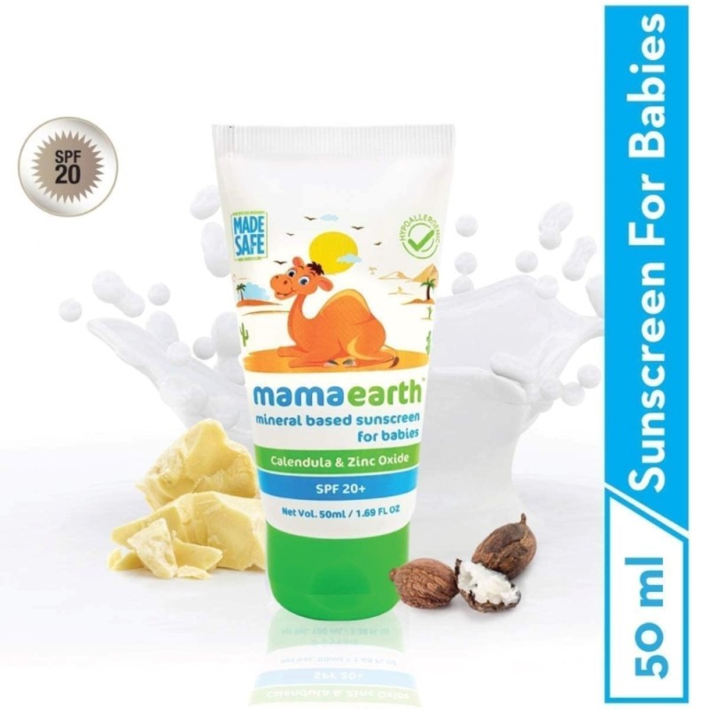 Mamaearth Mineral Based Sunscreen - Infused with Calendula & Zinc