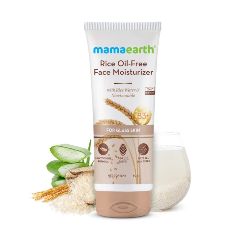 Mamaearth Rice Oil-Free Face Moisturizer for Oily Skin with Rice