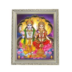 Satvik Lord Vishnu (Narayan) and Goddess Lakshmi Ji Designer White
