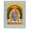 Satvik Shirdi Sai Baba Designer White Photo Frame (1) for Pooja