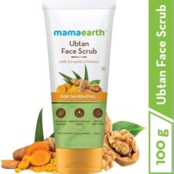 Mamaearth Tan Removal Ubtan Face Scrub with Turmeric and Walnut 100gm