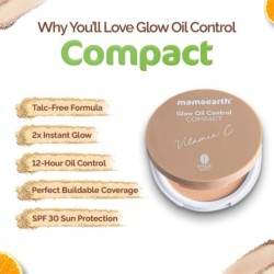Mamaearth Glow Oil Control Radiant Compact SPF 30 with Vitamin C