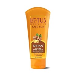 Lotus Herbals Safe Sun Detan After-Sun Face Scrub Walnut & Turmeric