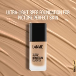 Lakmé Invisible Finish SPF 8 Liquid Foundation, Shade 02, Full