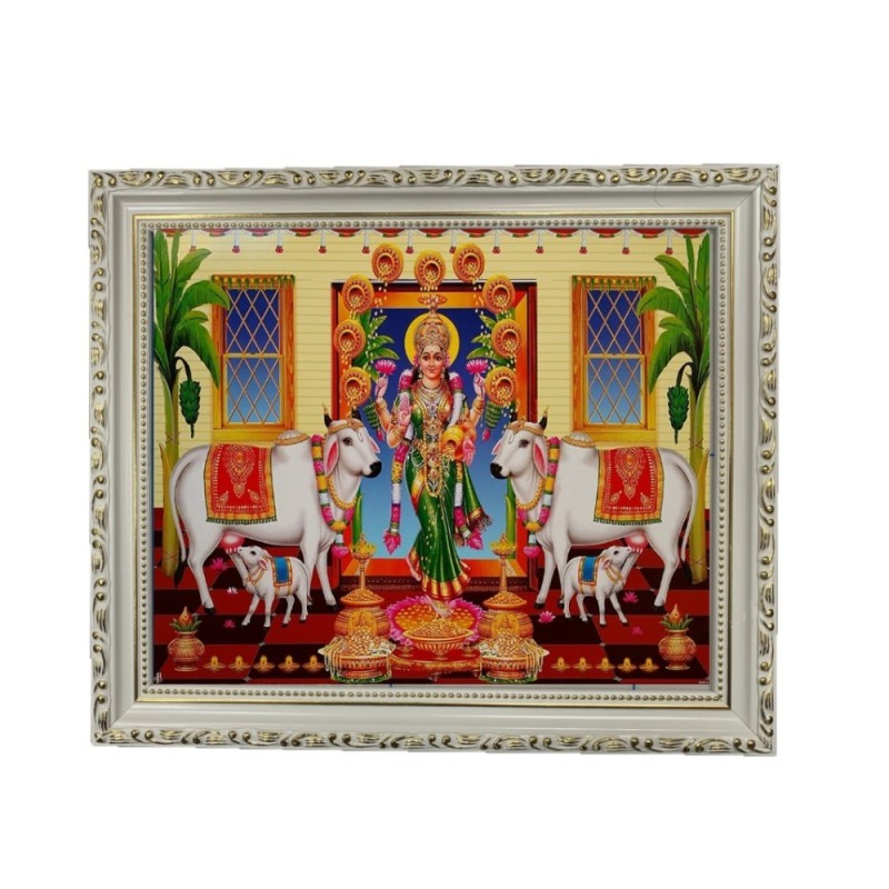 Satvik Sri Gruha Lakshmi Devi, Gadapa Lakshmi Designer White Photo