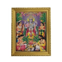Satvik Lord Satyanarayan, Swamy Vishnu Designer Wooden Photo Frame