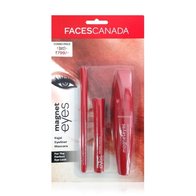 Faces Canada Magneteyes Range Trio Pack - Black, Kajal + Eyeliner