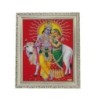 Satvik Radha Krishna Designer Wooden Photo Frame for Pooja, Prayer