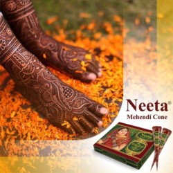 Neeta Natural Henna Mehandi Cone for Hand Designing, Wedding in 1 Box