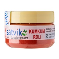 Satvik Kumkum Roli for Tilak and Pooja-Red Colour 25gm