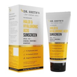 Dr. Sheth's Haldi & Hyaluronic Acid Sunscreen with 1% Hyaluronic Acid