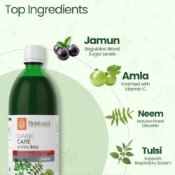 Krishna's Diabic Care Juice - Blend of 11 Herbs Methi, Amla, Karela