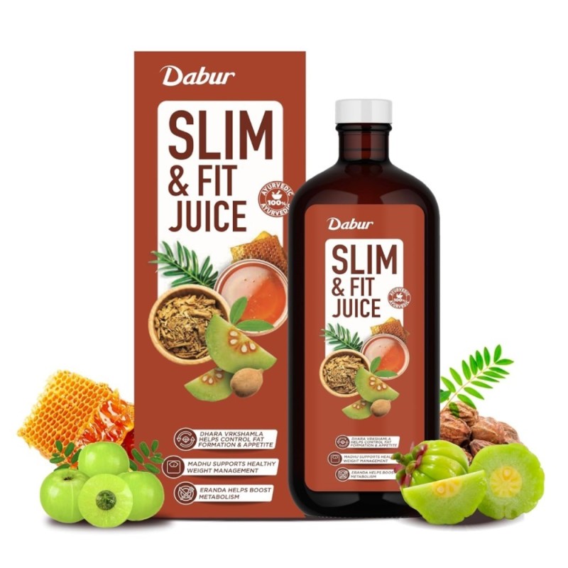Dabur Slim & Fit Juice - 100% Natural & Ayurvedic No Artificial