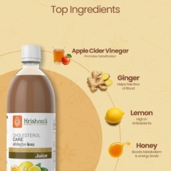 Krishna's Herbal & Ayurveda Cholesterol Care Juice - Contains Honey