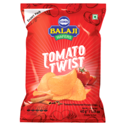 Balaji Wafers Tomato Twist Flavor Crispy Potato Chips - Trans Fat