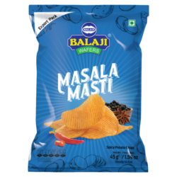 Balaji Masala Masti Crispy Potato Chips with Spicy Dipping Sauce