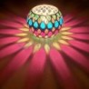 Satvik Geometric Mosaic Glass Candleholder with Colorful Mosaic
