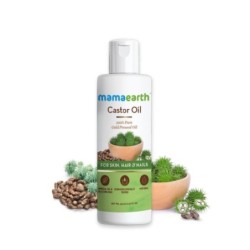 Mamaearth Castor Oil - 100% Pure Cold Pressed Oil for Skin, Hair