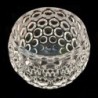 Satvik Crystal Glass Tea Light Candle Holder with Floral Pattern