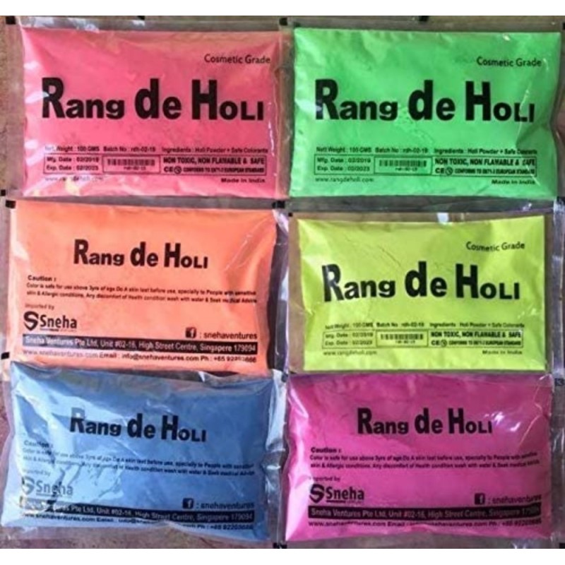 Satvik Rang De Holi Color (Gulal) Powder Cosmetic Grade Holi Color