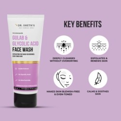 Dr. Sheth's Gulab & Glycolic Acid Face Wash for Normal to Oily Skin