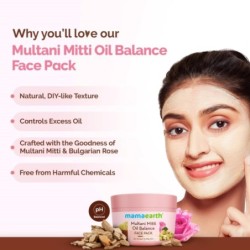 Mamaearth Multani Mitti Oil Balance Face Pack with Multani Mitti