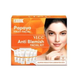 Vlcc Papaya Fruit Facial Kit, for Blemish Free Fairer Complexion 60g