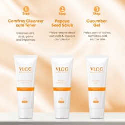Vlcc Papaya Fruit Facial Kit, for Blemish Free Fairer Complexion 60g