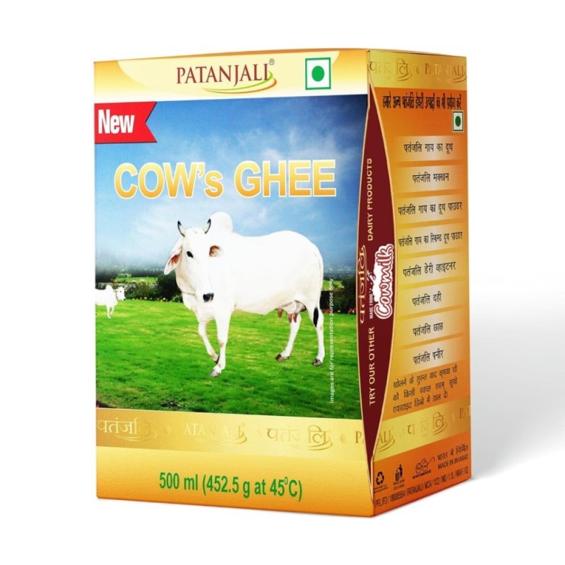 Patanjali Cow Ghee Tetra Pack, Desi Cow Ghee for Cooking, Frying