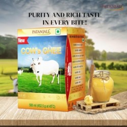 Patanjali Cow Ghee Tetra Pack, Desi Cow Ghee for Cooking, Frying