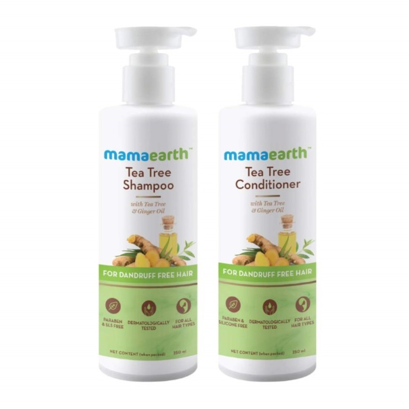 Mamaearth Combo Pack of Tea Tree Shampoo and Conditioner Each