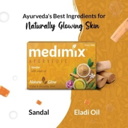 Medimix Ayurvedic Sandal Glycerine Soap with Eladi Oil, (4+1 Offer