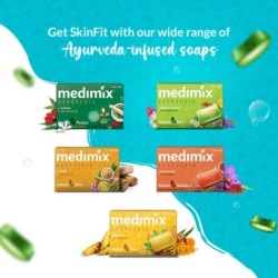 Medimix Ayurvedic Cool Bathing Soap with Menthol, Vetiver & Grape