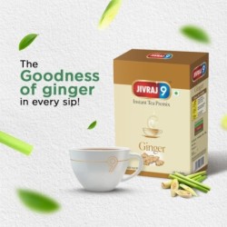 Jivraj 9 Instant Tea Premix, Ginger Tea Premix, Ginger, Teabags