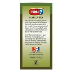 Jivraj 9 Masala Tea Powder with Cardamom, Cinnamon, Ginger, Clove