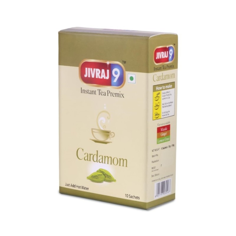 Jivraj 9 Instant Tea Premix, Cardamom Tea Premix, Elaichi Flavour