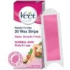 Veet Ready to Use Wax Strips Full Body Waxing Kit - Normal Skin