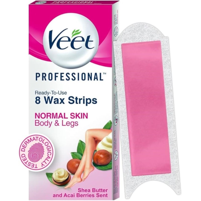 Veet Ready to Use Wax Strips Full Body Waxing Kit - Normal Skin